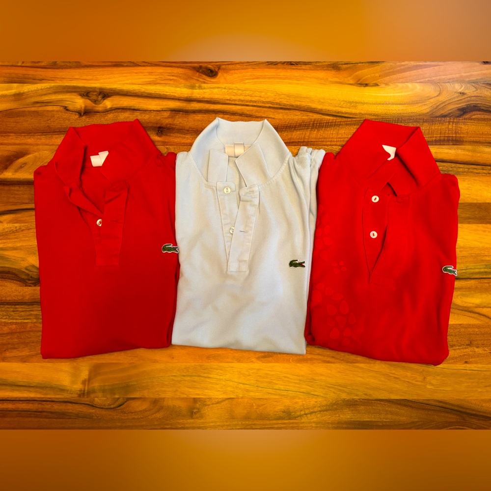 Lacoste Red and Blue Polo Shirt Bundle